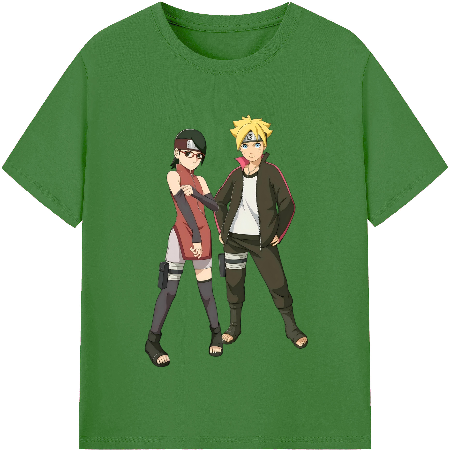 （画像用） NARUTO -ナルト- うずまき ボルト Uzumaki Boruto レディースカジュアルプリントTシャツ（綿100％）
